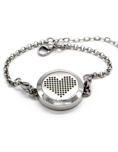 Bracelet d'Aromathérapie Coeur Pixel 