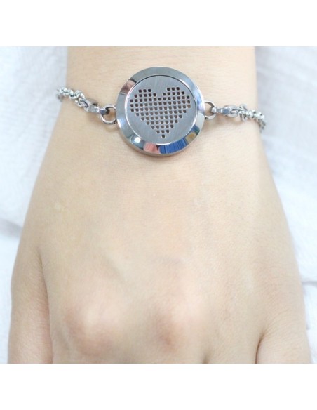 Bracelet d'Aromathérapie Coeur Pixel 