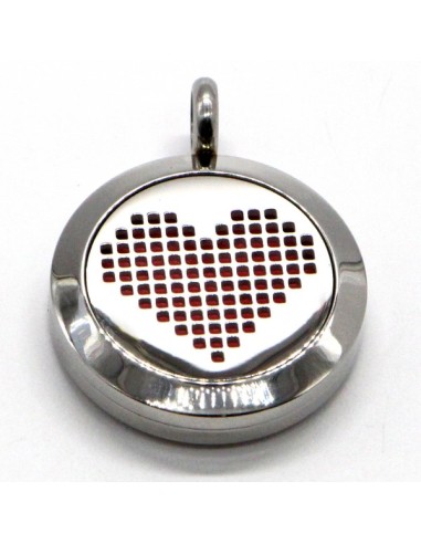 Collier d'Aromathérapie Coeur Pixel 