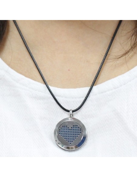 Collier d'Aromathérapie Coeur Pixel 