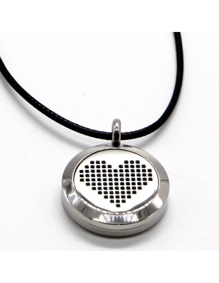 Collier d'Aromathérapie Coeur Pixel 