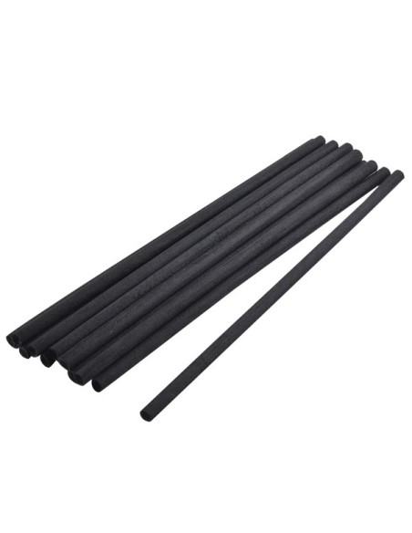 Lot de 10 tiges Noires en Fibre Naturelle 