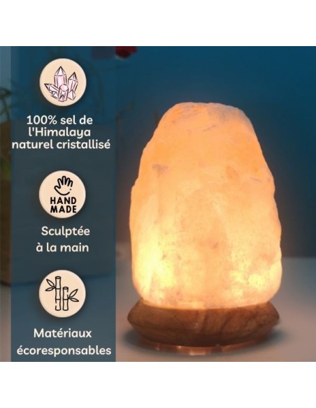 Lampe USB  en Cristal de Sel d'Himalaya Rock 
