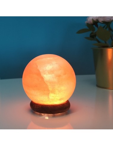 Lampe USB  en Cristal de Sel d'Himalaya Sphère 