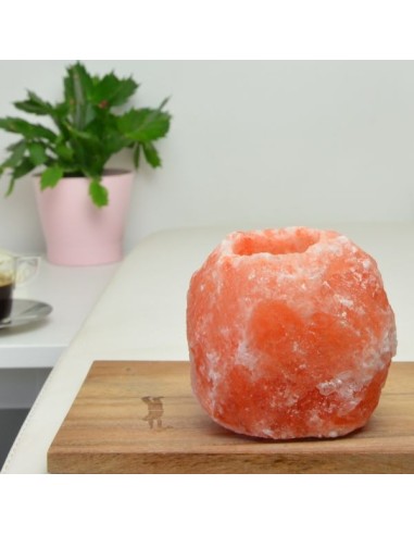 Bougeoir en Cristal de Sel Himalaya Rock 500g 