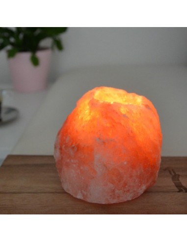 Bougeoir en Cristal de Sel Himalaya Rock 500g 
