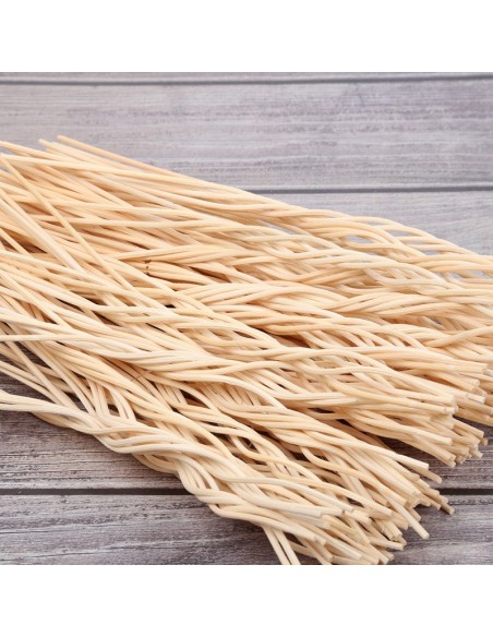 Bâtonnets de diffuseur longs et ondulés en rotin