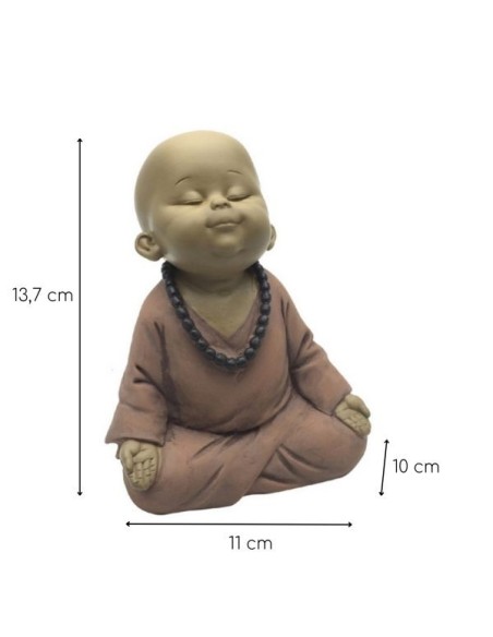 Statuette Bouddha - Bébé Rose en méditation 