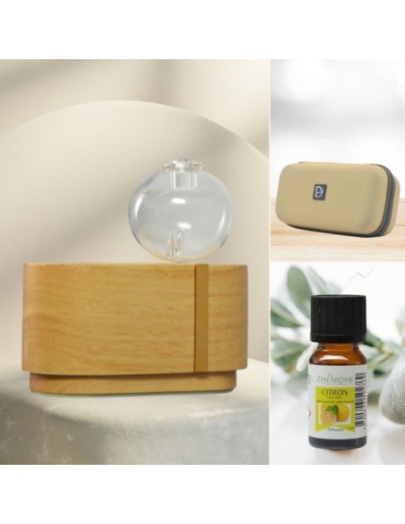 Diffuseur d'huiles essentielles Programmable - CIMIA (en Bois) 