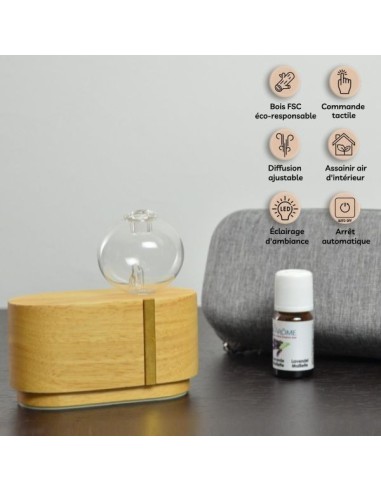 Diffuseur d'huiles essentielles Programmable - CIMIA (en Bois) 