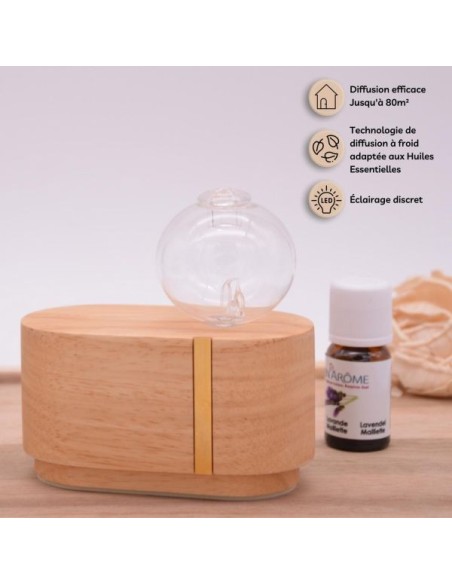Diffuseur d'huiles essentielles Programmable - CIMIA (en Bois) 